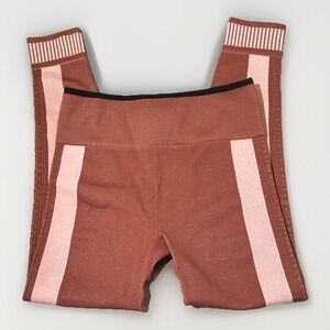 Fabletics High-Waisted Leggings Women M Seamless Colorblock Compression Athletic